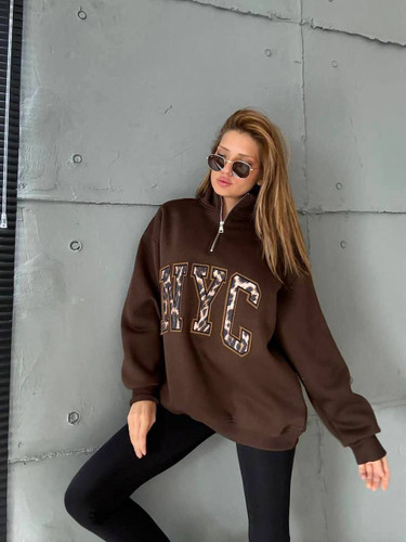 دورستو کرکی نیم زیپ NYC فیری مناسب تا سایز ۴۶